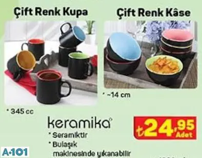 KERAMİKA ÇİFT RENK KASE KERAMİKA ÇİFT RENK KASE